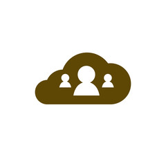 Customers connected to cloud service icon