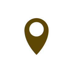 Flat paper cut style icon of map pointer