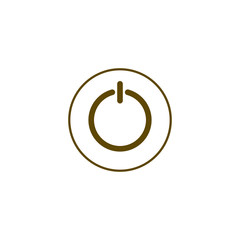 Power sign icon. Flat design style.