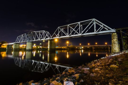 Train Bridge under the stars