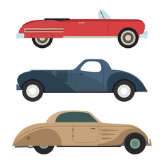 Retro car vector illustration.