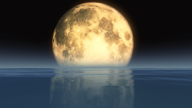 ocean and moon