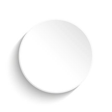 White button on white background