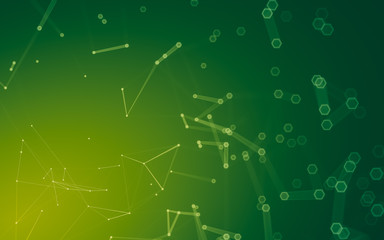 Abstract polygonal space low poly dark background, 3d rendering