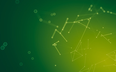 Abstract polygonal space low poly dark background, 3d rendering