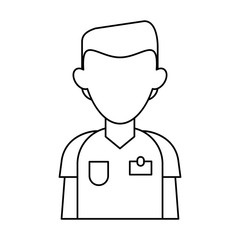 nurse male suit surgeon hospital outline vector illustration eps 10