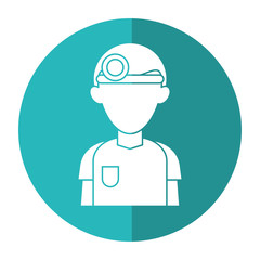 doctor with head mirror uniform surgeon with shadow vector illustration eps 10