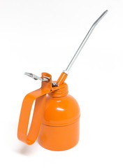 Fototapeta premium grease gun painted on whitebackground