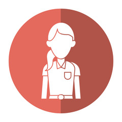 woman paramedic worker hospital emergency with shadow vector illustration eps 10