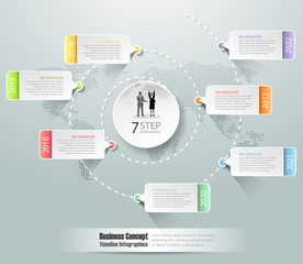 Business concept infographic template 