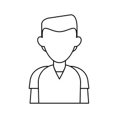 man staff hospital practice healthy outline vector illustration eps 10