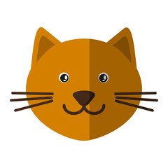 cat animal cartoon icon over white background. colorful design. vector illustration
