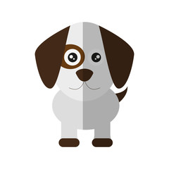dog animal cartoon icon over white background. colorful design. vector illustration