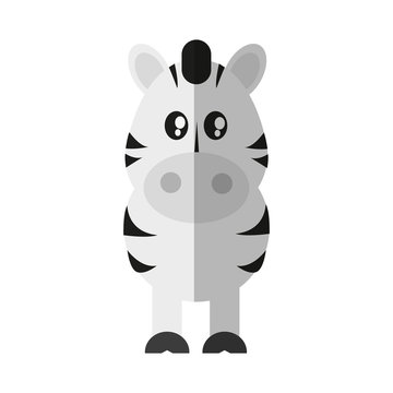 Zebra animal cartoon icon over white background. colorful design. vector illustration