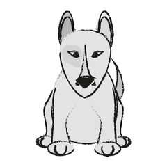 dog animal cartoon icon over white background. colorful design. vector illustration