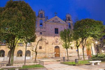 Fototapeta na wymiar Salamanca - The Iglesia de Nuestra Senora del Carmen at dusk.