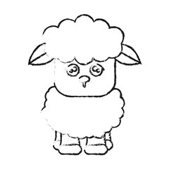 sheep animal cartoon icon over white background. vector illustration