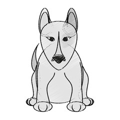 dog animal cartoon icon over white background. vector illustration