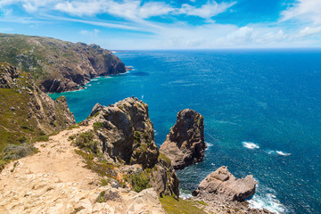 Atlantic ocean coast in Portugal