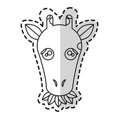 giraffe animal cartoon icon over white background. vector illustration