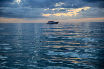 Boat Calm Ocean 