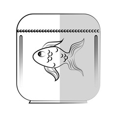fish supplement icon over white background. pet shop design. vector illustration
