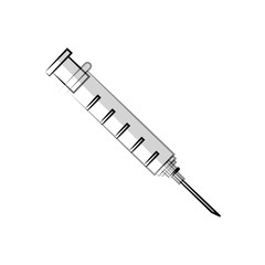 injection icon over white background. vector illustration