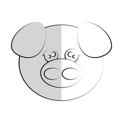 pig animal cartoon icon over white background. vector illustration