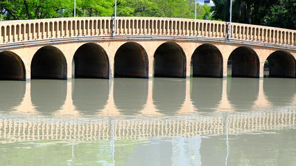 Concrete bridge over the canal