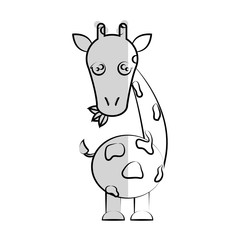 giraffe animal cartoon icon over white background. vector illustration