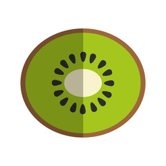 kiwi fruit icon over white background. colorful design. vector illustration