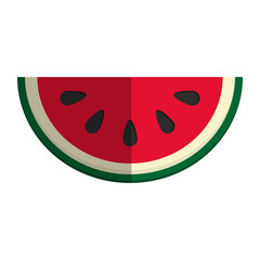 Obraz premium watermelon fruit icon over white background. colorful design. vector illustration