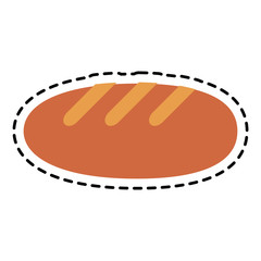 bread icon over white background. bakery products concept. colorful design. vector illustration