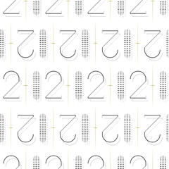 Stylish numbers background. Seamless pattern.Vector. スタイリッシュな数字のパターン