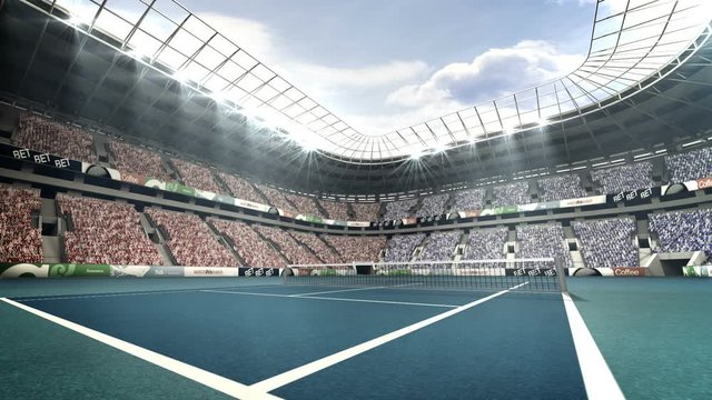 View of tennis stadium