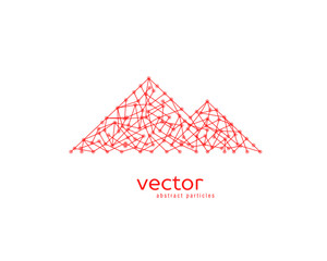Vector illustration of mountain range.