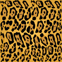 Naklejka premium Leopard. Background leopard. Black spots on an white background. Repeating pattern seamless. Imitation leopard print on paper, fabric.