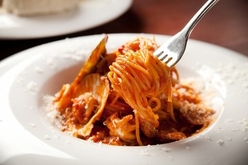 seafood tomato sauce spaghetti