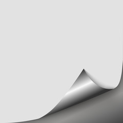 Paper corner peel. Page curled fold with shadow. Blank sheet of folded sticky paper note. Vector illustration sticker peel for advertising and promotional message isolated on transparent background