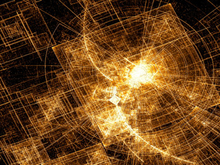 Space disk - abstract digitally generated image