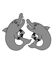 Lanparty 2 friends team brothers zocken gamers gamer games play controller fun fun console computer nerd geek little delfin cute cute comic cartoon grin smile funny