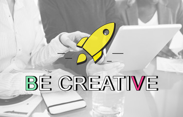 Innovation Launch Successful New Start Graphic Concept