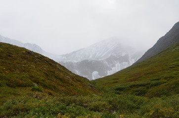 Fototapeta premium The harsh and majestic Sayan mountains.