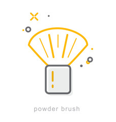 Thin line icons, Powder brush