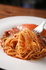 crab tomato sauce pasta