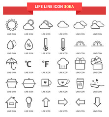 라이프 스타일 아이콘 세트