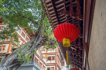 Chinese lantern in temple