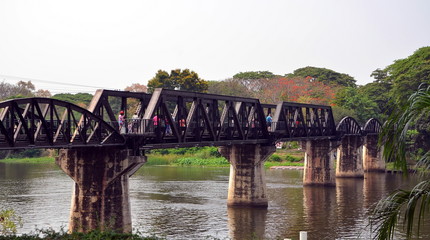 The Bridge Over the River Kwai in Kanchanaburi, Thailand 