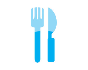 blue fork knife