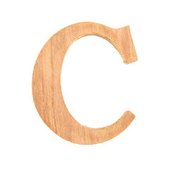 Font Wood alphabet letter - , Font Isolated on white background